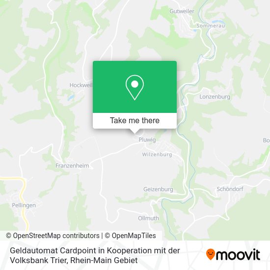 Карта Geldautomat Cardpoint in Kooperation mit der Volksbank Trier