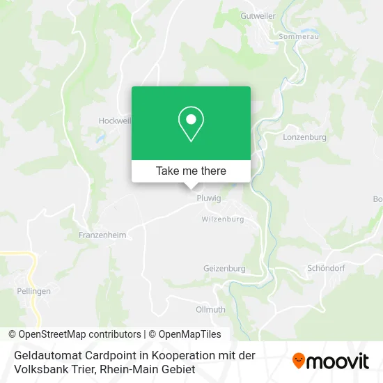 Карта Geldautomat Cardpoint in Kooperation mit der Volksbank Trier