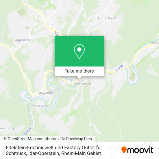 Карта Edelstein-Erlebniswelt und Factory Outlet für Schmuck, Idar-Oberstein