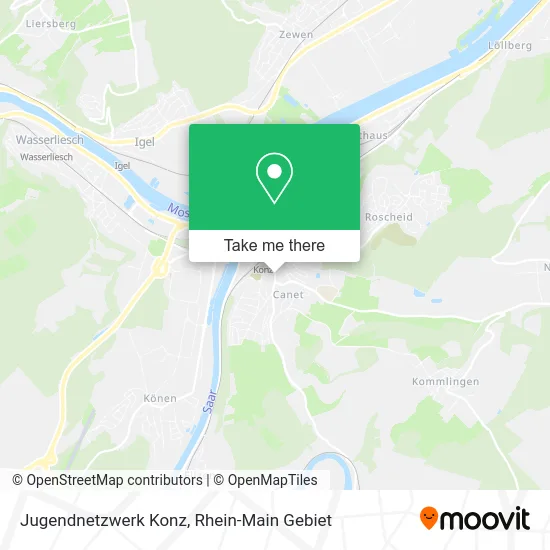 Карта Jugendnetzwerk Konz