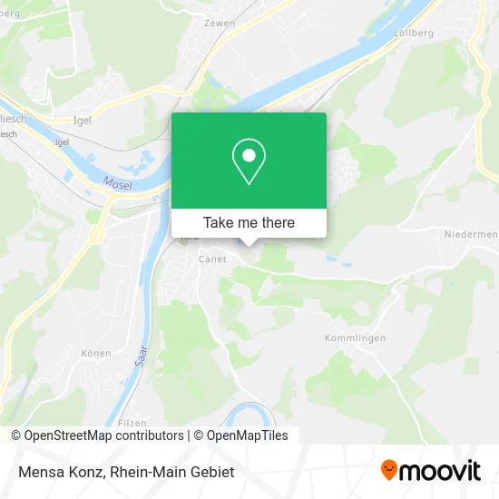 Карта Mensa Konz