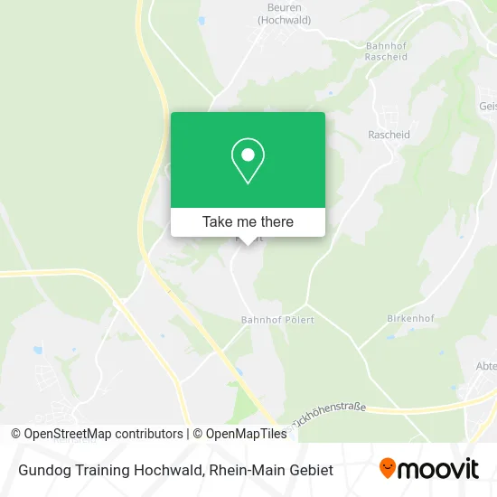 Карта Gundog Training Hochwald