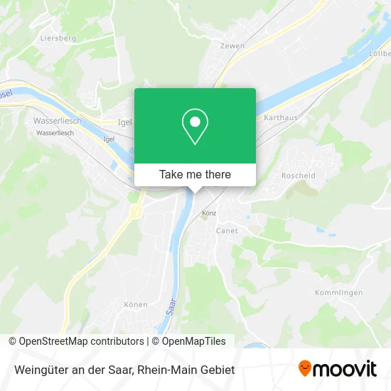 Карта Weingüter an der Saar