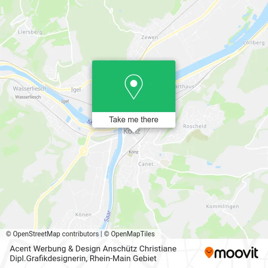 Карта Acent Werbung & Design Anschütz Christiane Dipl.Grafikdesignerin
