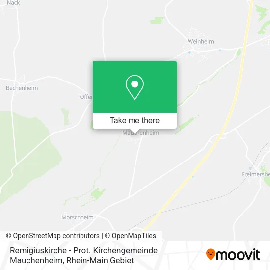 Карта Remigiuskirche - Prot. Kirchengemeinde Mauchenheim