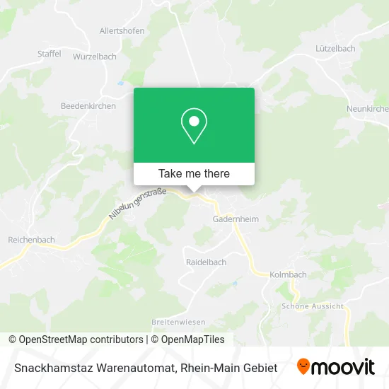 Карта Snackhamstaz Warenautomat