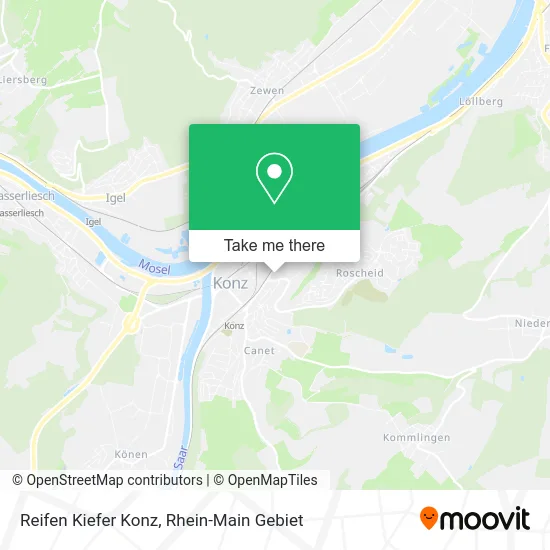 Карта Reifen Kiefer Konz