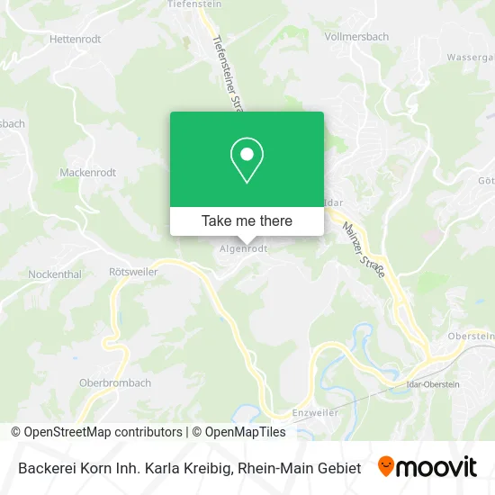 Карта Backerei Korn Inh. Karla Kreibig