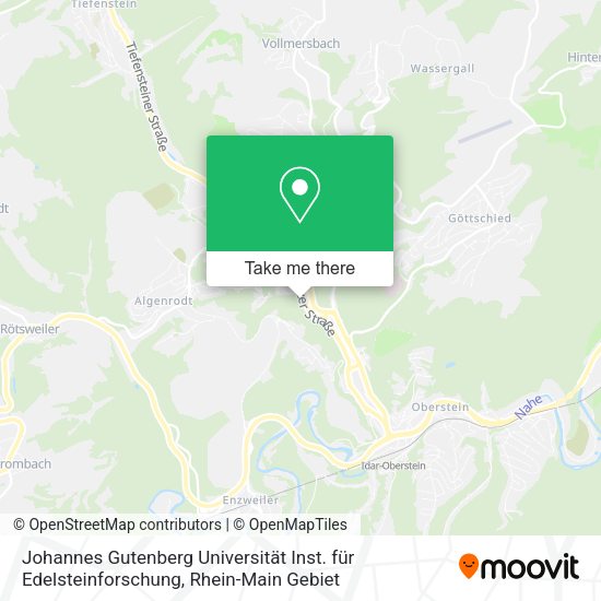 Карта Johannes Gutenberg Universität Inst. für Edelsteinforschung