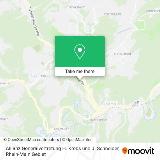 Карта Allianz Generalvertretung H. Krebs und J. Schneider