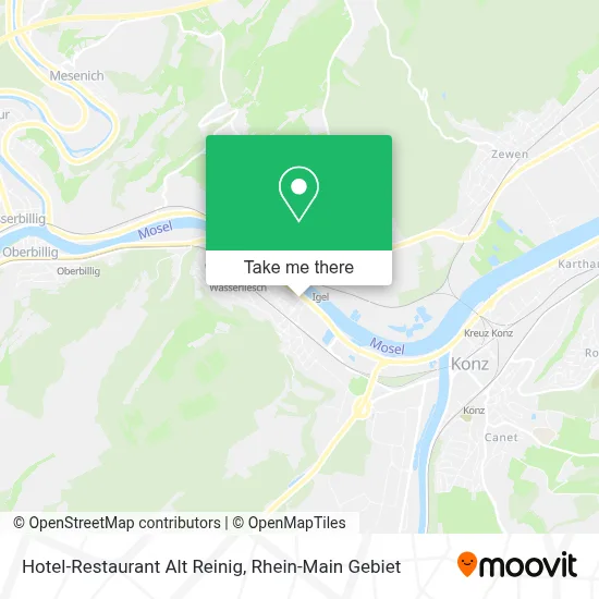 Hotel-Restaurant Alt Reinig map