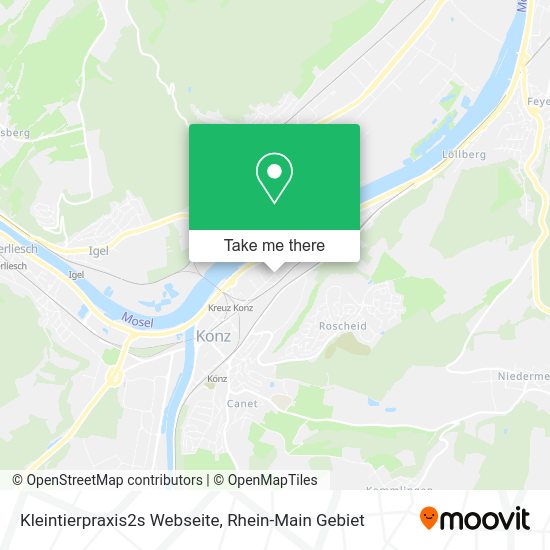 Карта Kleintierpraxis2s Webseite