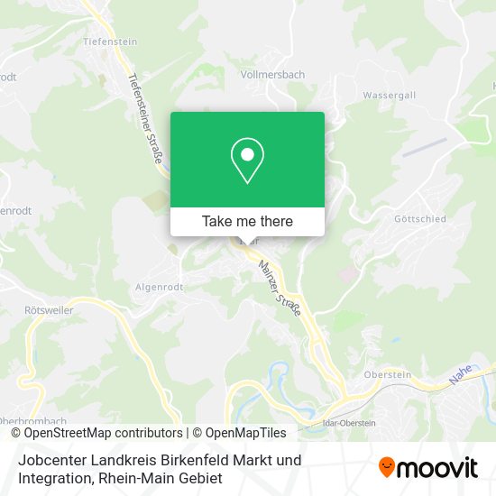 Карта Jobcenter Landkreis Birkenfeld Markt und Integration