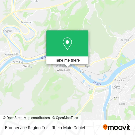 Карта Büroservice Region Trier