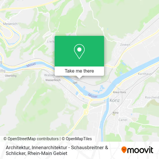 Карта Architektur, Innenarchitektur - Schausbreitner & Schlicker