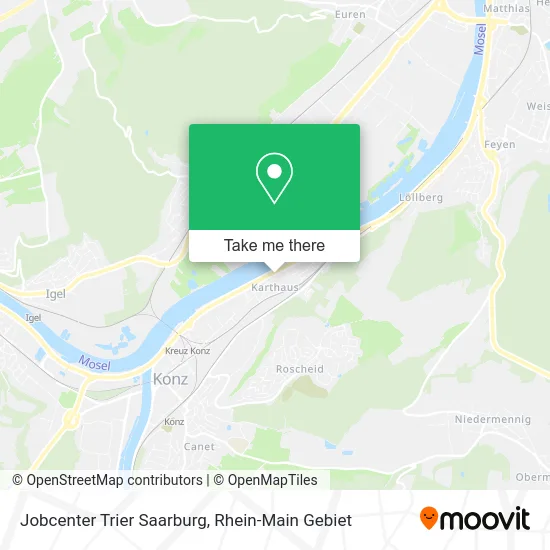 Карта Jobcenter Trier Saarburg