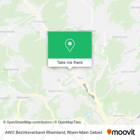 Карта AWO Bezirksverband Rheinland
