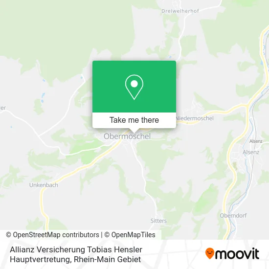 Карта Allianz Versicherung Tobias Hensler Hauptvertretung