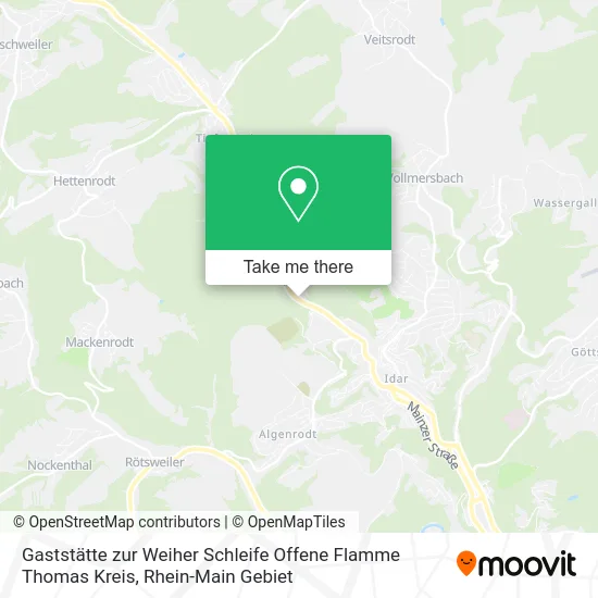 Карта Gaststätte zur Weiher Schleife Offene Flamme Thomas Kreis