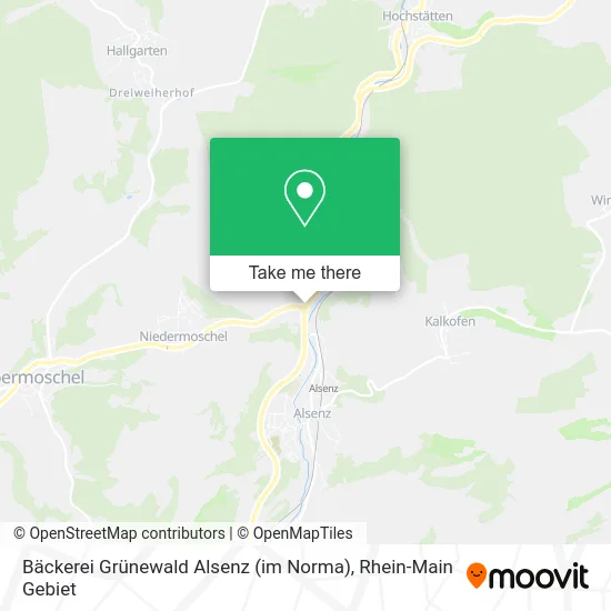 Карта Bäckerei Grünewald Alsenz (im Norma)
