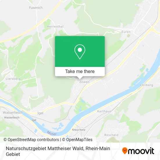 Карта Naturschutzgebiet Mattheiser Wald