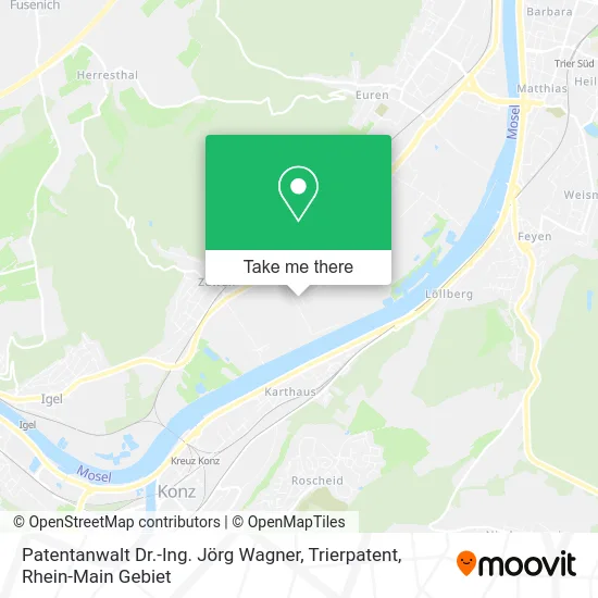 Карта Patentanwalt Dr.-Ing. Jörg Wagner, Trierpatent