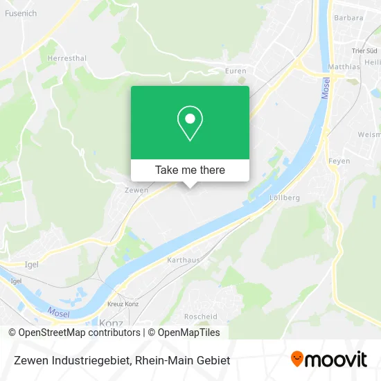Карта Zewen Industriegebiet