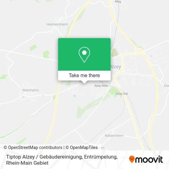 Карта Tiptop Alzey / Gebäudereinigung, Entrümpelung