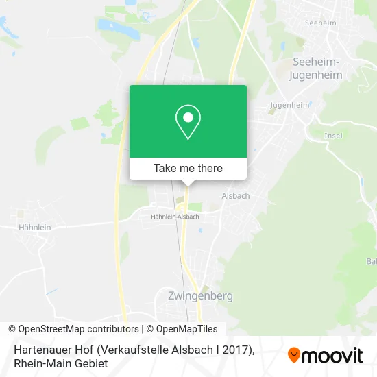 Карта Hartenauer Hof (Verkaufstelle Alsbach I 2017)