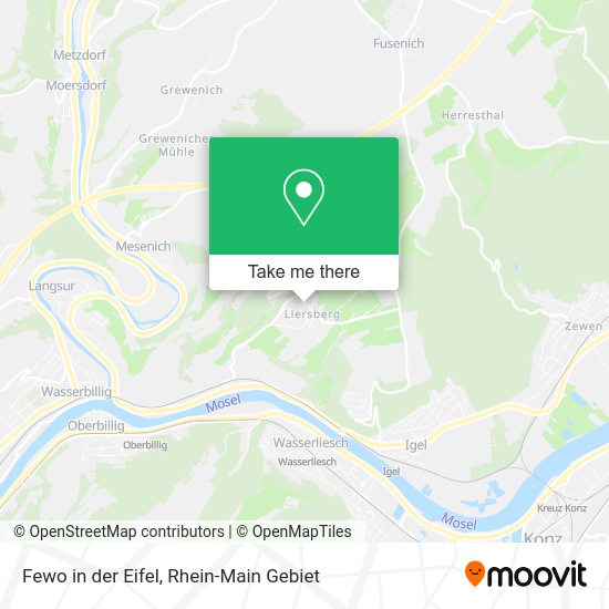 Карта Fewo in der Eifel