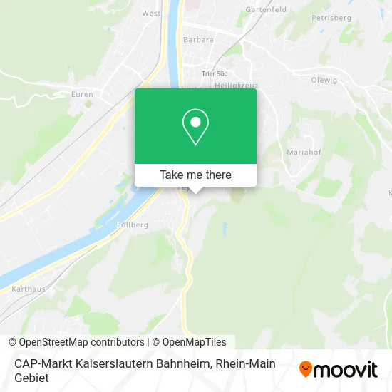 Карта CAP-Markt Kaiserslautern Bahnheim