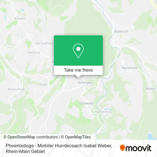 Карта Phoenixdogs - Mobiler Hundecoach Isabel Weber