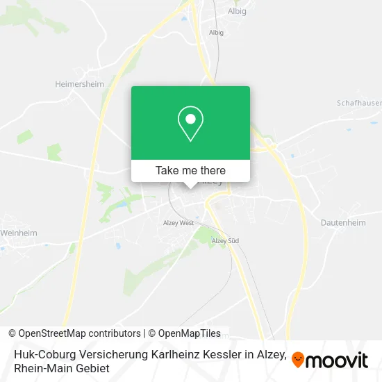 Карта Huk-Coburg Versicherung Karlheinz Kessler in Alzey