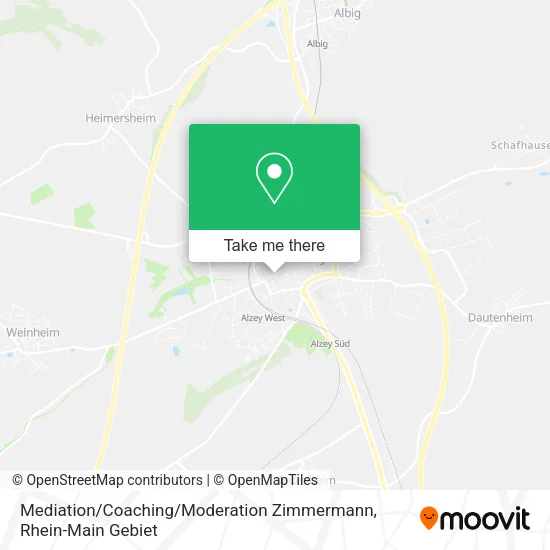 Карта Mediation / Coaching / Moderation Zimmermann