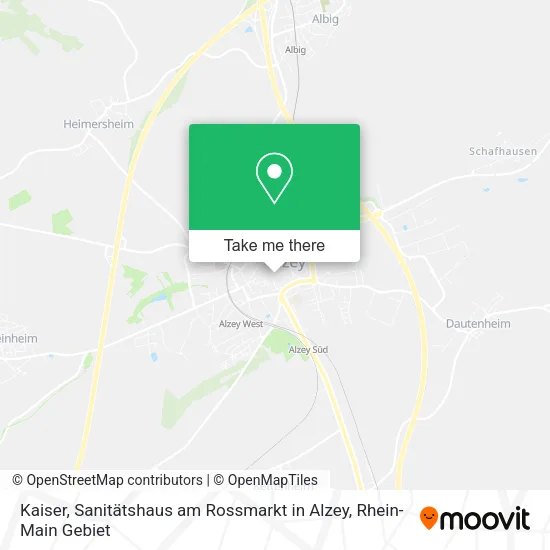 Kaiser, Sanitätshaus am Rossmarkt in Alzey map