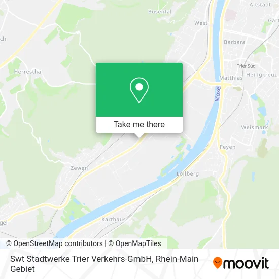 Карта Swt Stadtwerke Trier Verkehrs-GmbH