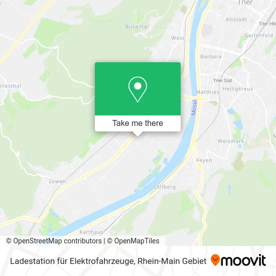 Карта Ladestation für Elektrofahrzeuge