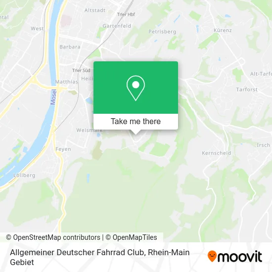 Карта Allgemeiner Deutscher Fahrrad Club