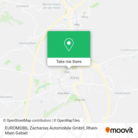 Карта EUROMOBIL Zacharias Automobile GmbH