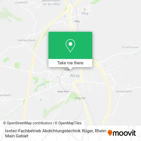 Карта Isotec-Fachbetrieb Abdichtungstechnik Rüger