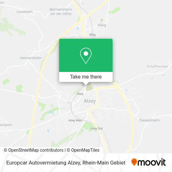 Карта Europcar Autovermietung Alzey