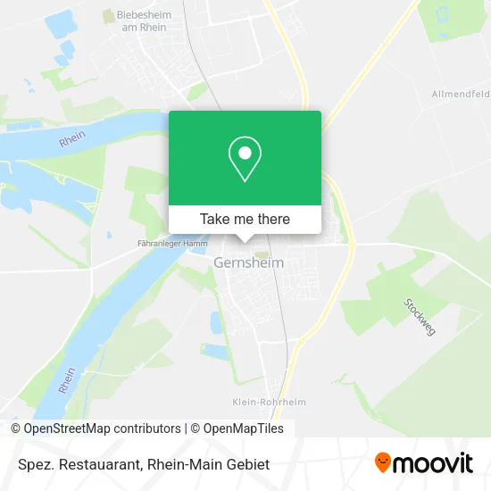 Карта Spez. Restauarant