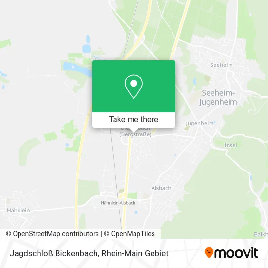 Карта Jagdschloß Bickenbach