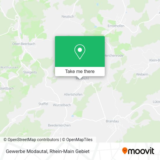 Карта Gewerbe Modautal
