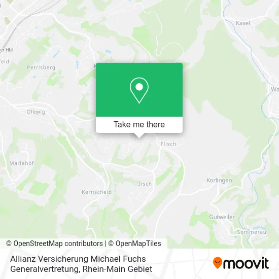 Карта Allianz Versicherung Michael Fuchs Generalvertretung