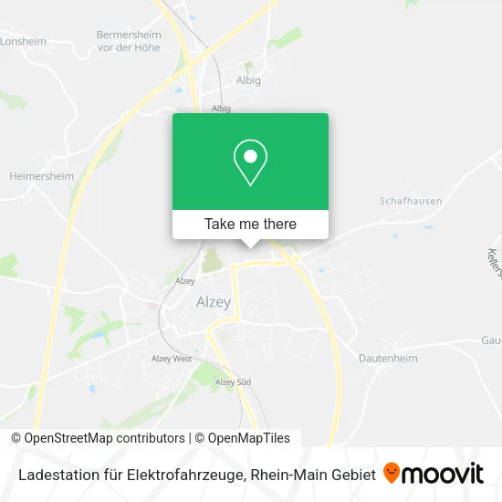 Карта Ladestation für Elektrofahrzeuge