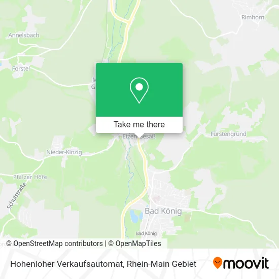 Карта Hohenloher Verkaufsautomat