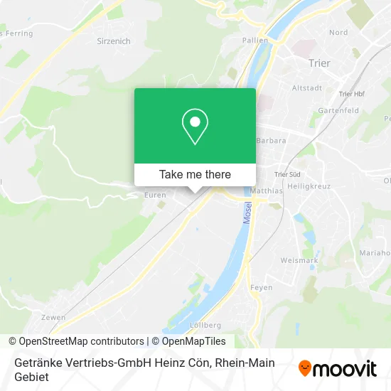 Карта Getränke Vertriebs-GmbH Heinz Cön