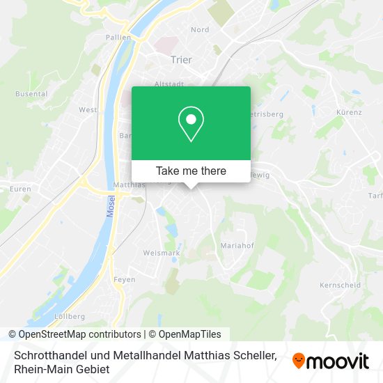 Карта Schrotthandel und Metallhandel Matthias Scheller
