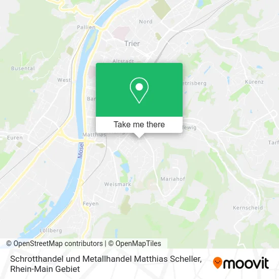 Карта Schrotthandel und Metallhandel Matthias Scheller